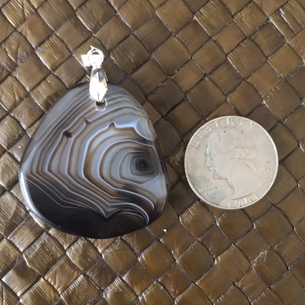 Hand Carved BoHo Agate Pendant